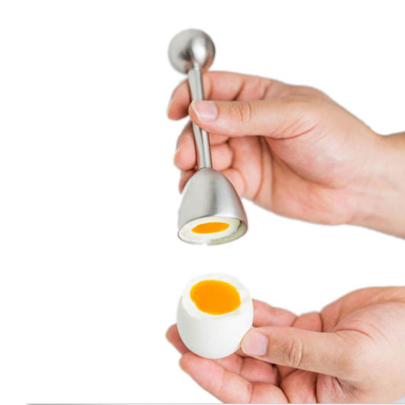Egg Separator Tool - ステンレス製シェルトッパー,ゆで卵,シェルトップ,キッチンツール,ガジェット,オープナー,カッター,アクセサリー