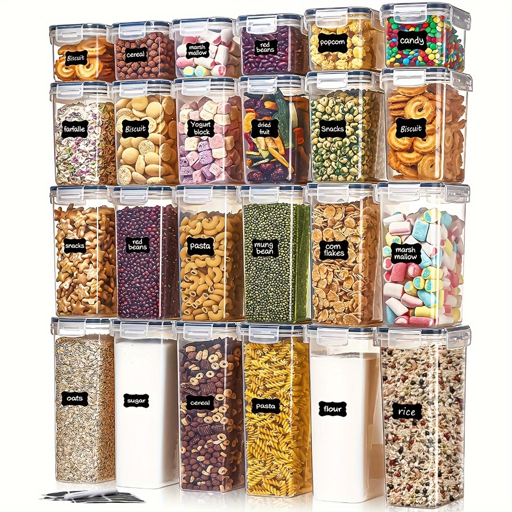 Kitchen Gadgets Organizer - 24個入り食品保存容器 12箱 12蓋 気密パントリーオーガナイザー キッチンアクセサリー ガジェットツール