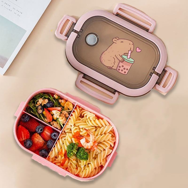Kitchen Gadgets Organizer - カピバラ弁当箱アニメ動物プリント食品保存容器子供学校ピクニック弁当箱男の子女の子オフィスディナーケース