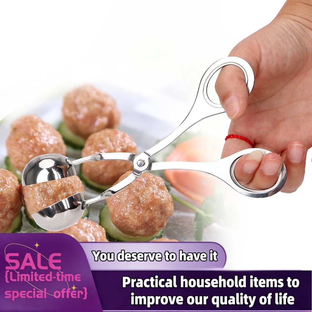 Kitchen Helper Gadgets - 1個入り DIYキッチンヘルパー ステンレス製 米肉団子 魚団子 エビ団子