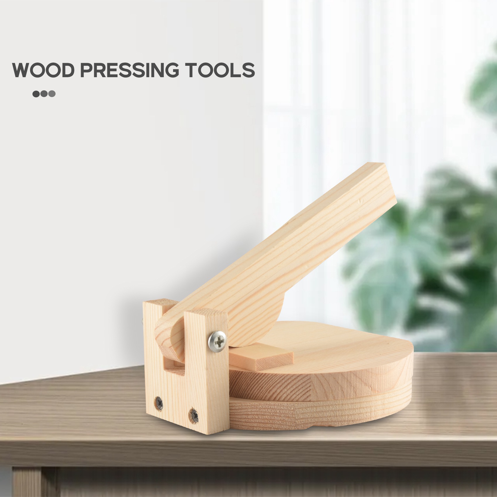 Kitchen Gadgets Dumpling Maker - 木製トルティーヤプレス 餃子皮メーカー チャパティ・ロティ・タコス・コーンメーカー プレスツール キッチンガジェットアクセサリー-A27I
