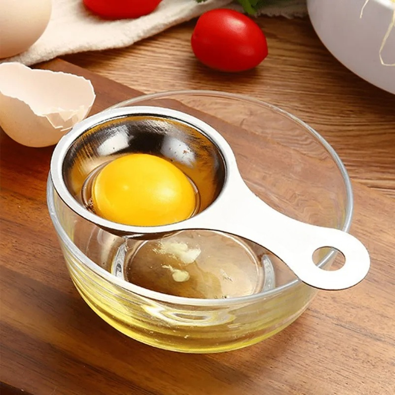 Egg Separator Tool - 1個のステンレス製卵分離器、卵黄白身分離器、卵黄分離ツール、キッチンツール