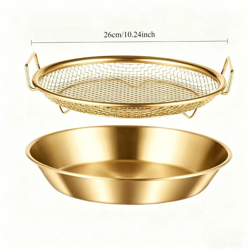 ゴールド製ヘビーデューティーディープフライヤーラックトレイメ - Kitchen Gadgets Gold のレビューと価格