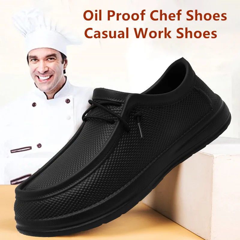 男性のキッチン作業靴ノンスリップ防水シェフシューズファッショ - Kitchen Gadgets For Men のレビューと価格