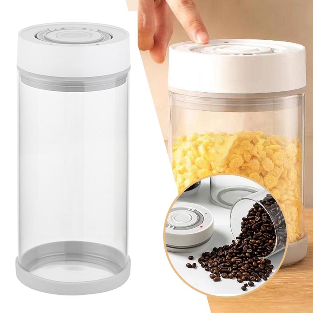 キッチン防湿ガラスコーヒー豆ジャー自動インテリジェント真空保 - Kitchen Gadgets Organizer のレビューと価格