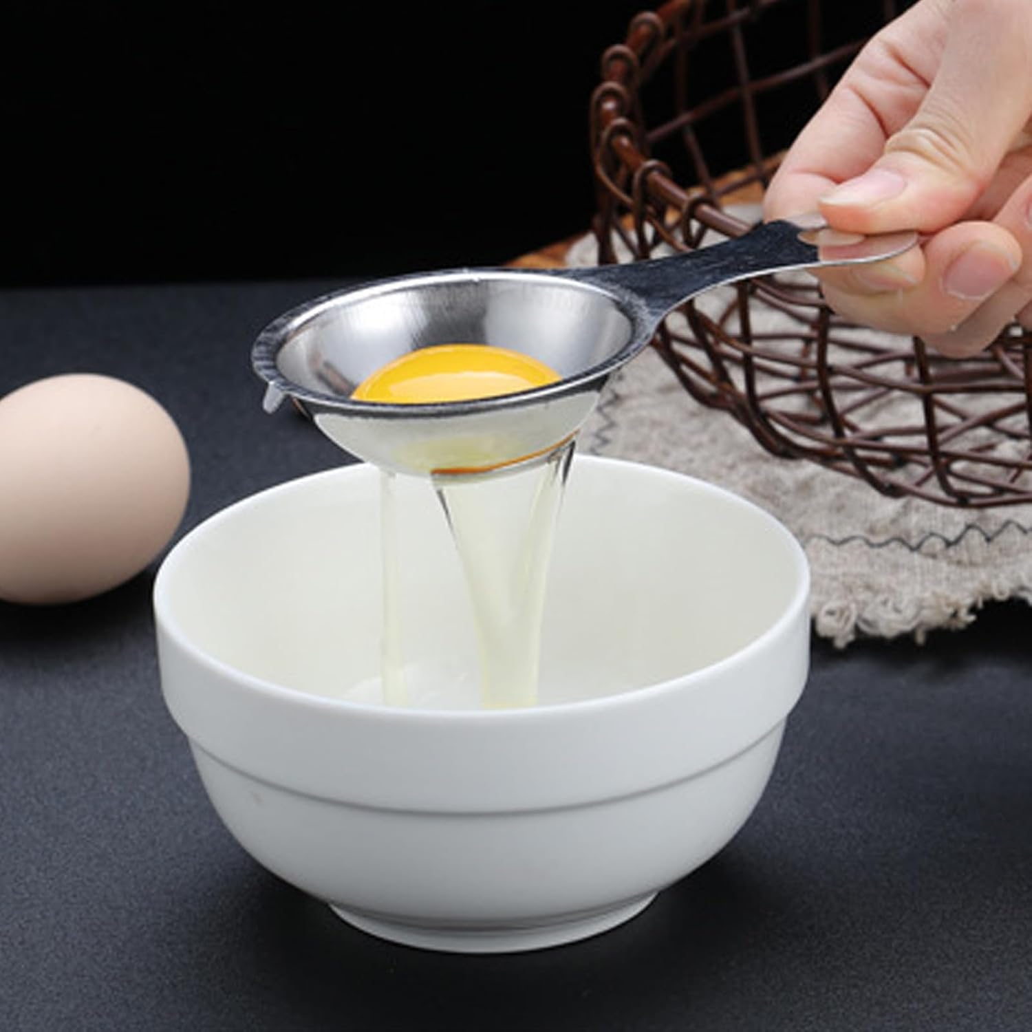 ステンレス鋼の卵分離器ストレーナーフィルター白い卵黄分離器キ - Egg Separator Tool のレビューと価格