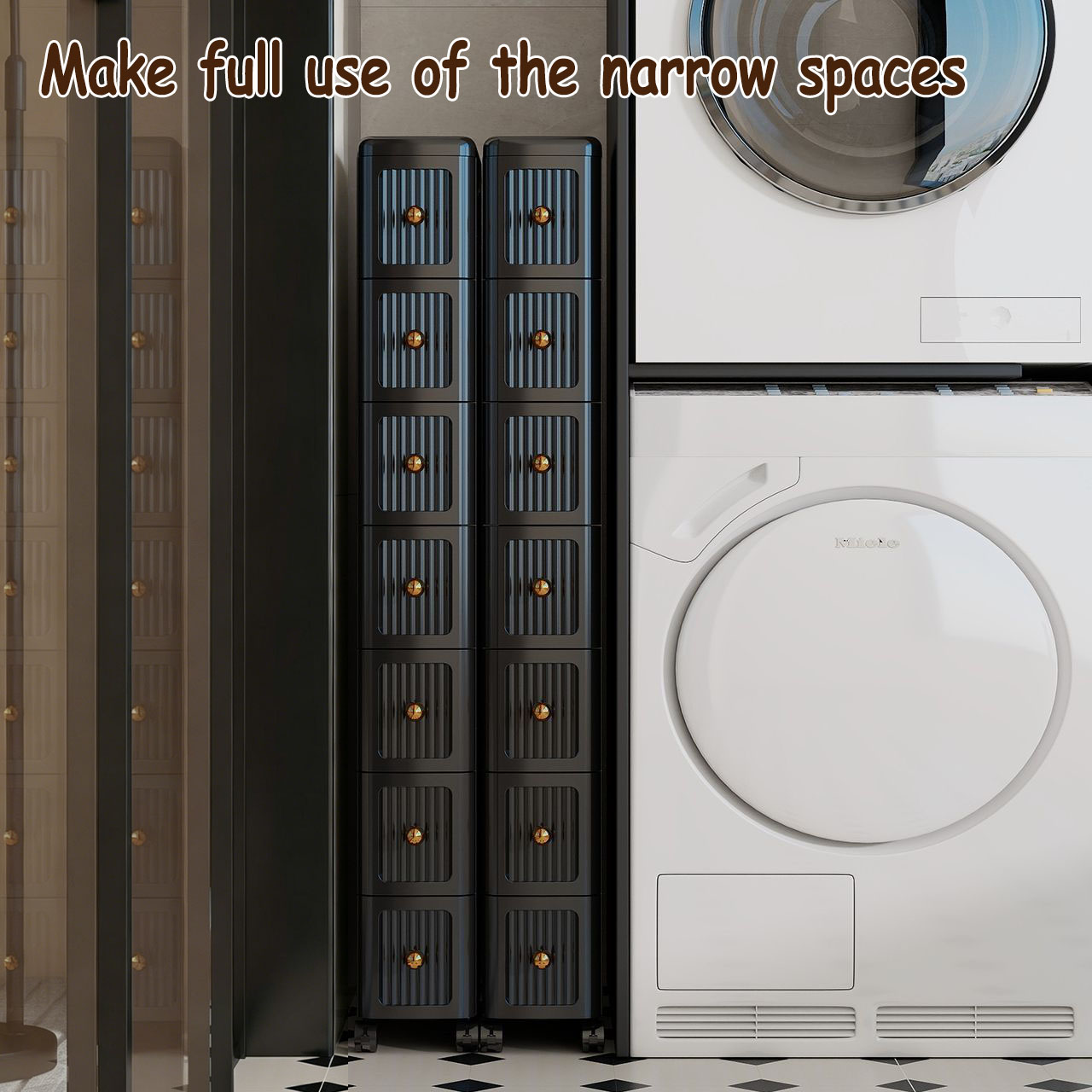 15CMの狭い隙間用引き出し収納キャビネット – キッチン、 - Kitchen Gadgets Organizer のレビューと価格