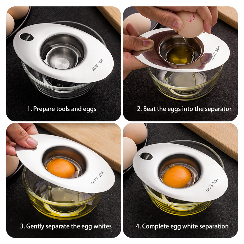 ステンレス鋼卵白分離ツール卵黄フィルターガジェットキッチンア - Egg Separator Tool のレビューと価格