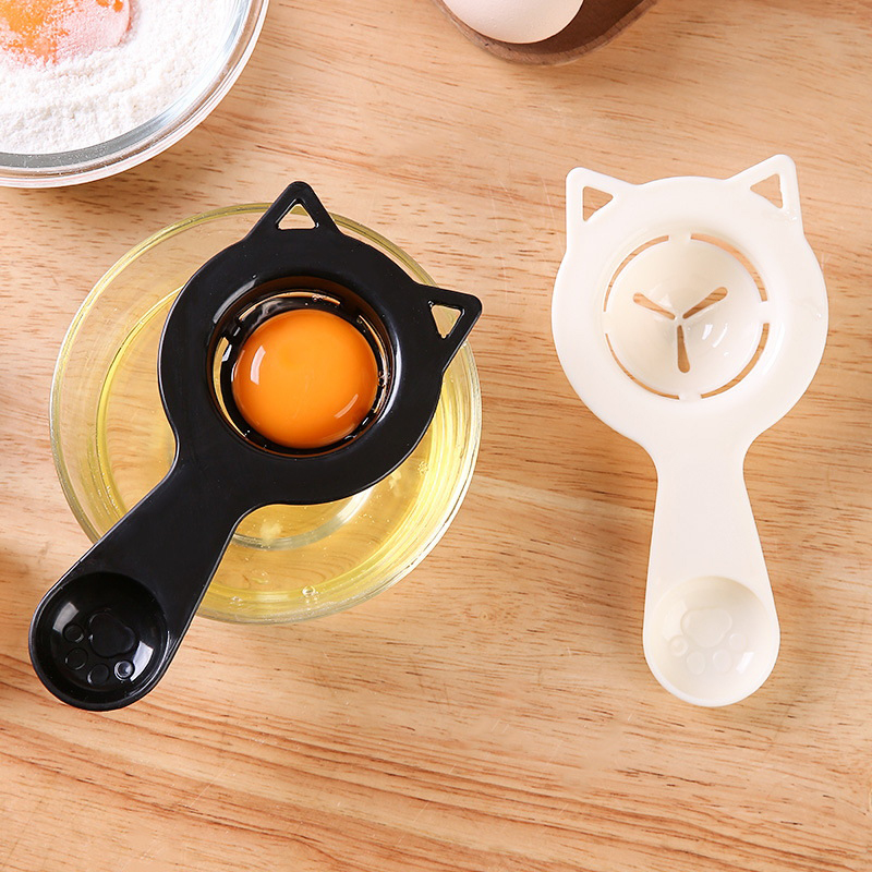 1個入り 2-in-1 可愛い漫画猫型 卵分離器＆計量カップ - Egg Separator Tool のレビューと価格